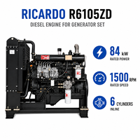 Moteur diesel industriel Weifang Ricardo série R6105 R6105ZD 84 kW 1500 tr/min 114 CV turbo pour groupe électrogène