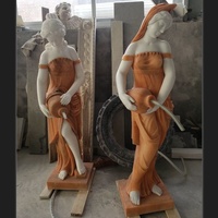 Jardin en marbre statues grecques reproduction de garçons et filles