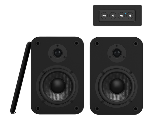 Wooden for 5.3 4 Ohm Bookshelf Speakers System for Computer Home Theatre 30W