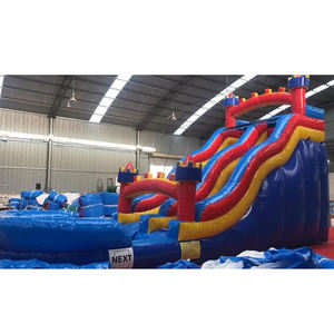 Commercial Rentals Water Park <b>Outdoor</b> Inflatable Castle Jumping Bouncer Water Slide with Pool for Beach 5-10 kids with Blower - Product Image 3