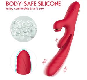 Martello Massaggiante in Silicone con Telecomando Wireless Plug-In per Massaggio Femminile - Vibratore Rabbit Privato Giocattolo per Adulti - Product Image 5