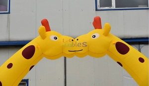 Arche gonflable personnalisée en forme <span class=keywords><strong>de</strong></span> <span class=keywords><strong>girafe</strong></span>, animal <span class=keywords><strong>de</strong></span> dessin animé, portail d'entrée gonflable pour l'ouverture d'un zoo ou une décoration d'événement - Product Image 4