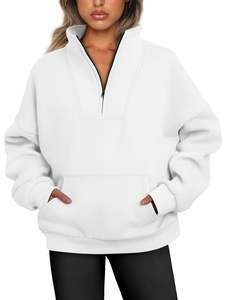 New <b>Women</b> Loose Stretchy 1/4 Zipper Sweater Hoodie <b>Thermal</b> Lightweight Running Sweater Sweatshirt - Product Image 5