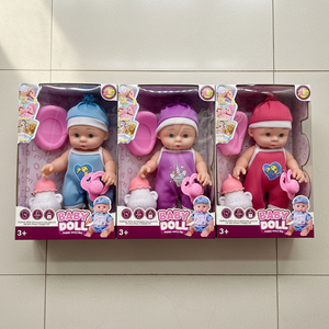 Poupée sonore en vinyle de luxe, biberon et sucette, en stock, vente en gros et au détail - Product Image 1