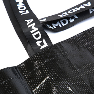 Vente en gros d'usine Sac surdimensionné en plastique PP tissé Sac d'épicerie avec double poignée Sac à provisions avec logo personnalisé - Product Image 2