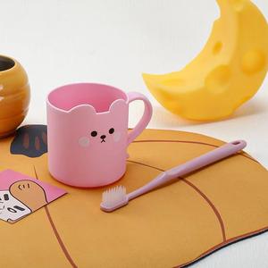 Tasse jetable pour enfants tasse de lavage tasse de bain de bouche simple tasse de brosse à dents dessin animé créatif maison en plastique écologique - Product Image 3