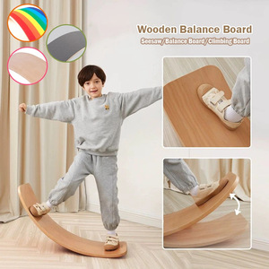 Planche d'équilibre en bois Montessori pour enfants et adultes, entraînement sensoriel, yoga, fitness, <span class=keywords><strong>jouet</strong></span> pour la maison et la salle de jeux - Product Image 3