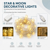 Mond Umarmt Stern LED-Lichterkette Arabischer Stil Weihnachtsbeleuchtung IP44-Zertifiziert Mehrere Längen (1,5M-10M) Für Innen-/Außenbereich