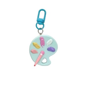 Porte-clés créatifs en forme de palette de peinture, pendentifs pinceaux d'artiste, accessoires scolaires, cadeaux, vente en gros, lot en vrac - Product Image 5