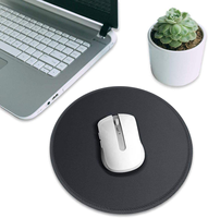 Tapis de souris ronds, tapis de bureau personnalisés en couleur, bords cousus