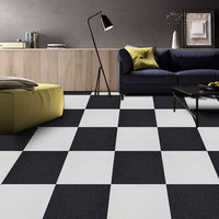 Beijing Silverstone Acoustic Black White Teppich fliesen Woven Cut Pile Square Teppich Schlafzimmer Außentür Golf Gebet PP Material