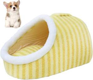 Cama Acogedora para Mascotas, Tipo Cueva, con Cubierta de Felpa Gruesa y Cálida, para Perros y Gatos de Tamaño Pequeño y Mediano - Product Image 1