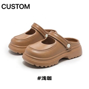 Mode femmes muller chaussures avec talon haut bricolage sabots pour femme en plein air et salle de bain sandales en peluche chaussures d'infirmière - Product Image 1