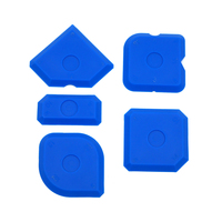 Kit de 5 spatules en silicone bleu pour le calfeutrage et le profilage