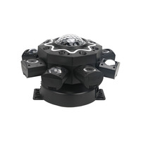 Projecteur de scène LED MOKE à 8 bras, RGBW DMX Laser, boule disco, pour club, fête, discothèque, lumières DJ professionnelles
