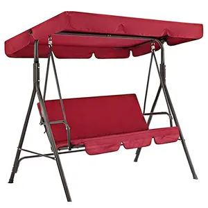 Chaise à bascule pour extérieur Chaise suspendue économique en acier pour 3 personnes avec balançoire pour patio