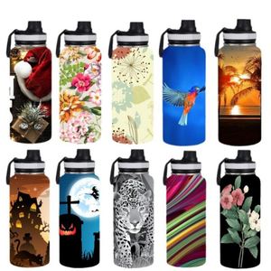 Custom logo 18oz 32oz 40oz Wide Mouth Gym Thermos <b>Flask</b> Stainless Steel Powder Coated Sports Insulated Water Bottle with Lids - Product Image 6