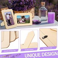 Set Bingkai Foto Kayu Kosong DIY dengan Penyangga untuk Lukisan Anak & Dekorasi Dinding Rumah untuk Pesta