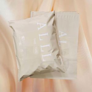 Custom Matte Apricot Poly <b>Waterproof</b> Self Adhesive Nude Recyclable Mailer Bags for Shoes Clothing <b>Socks</b> & Fur with Custom Logo - Product Image 1