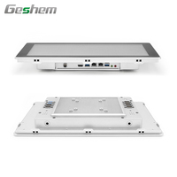 PC industriel tactile sans ventilateur de 10 pouces en alliage d'aluminium, étanche à la poussière, avec double Ethernet 9-36V DC, compatible Win10/Linux, en stock