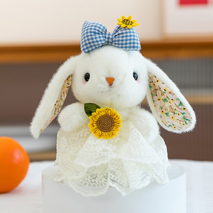 Vente directe d'usine, porte-clés en peluche lapin <span class=keywords><strong>Leila</strong></span> créatif et très vendu, jouet de haute qualité, robe détachable, lapin en peluche, pendentif pour clés - Product Image 4