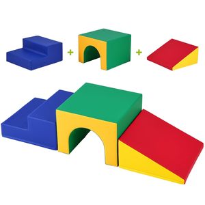Blocs d'escalade en mousse assortis de 3 pièces pour bébé, ramper et tunnel, équipement de jeu souple pour tout-petits - Product Image 3