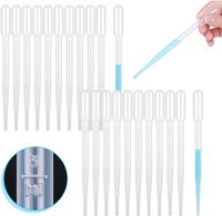 Pipettes compte-gouttes manuelles en PE de 3 ml, volume réglable pour un transfert précis de liquides dans les huiles essentielles, les résines, l'artisanat et les laboratoires