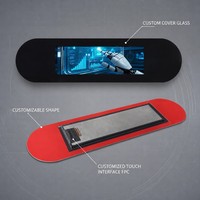 EverGlory 8,8 Zoll Bar-Typ Touchscreen-Display, Länglicher LCD-Bildschirm mit Kapazitivem Touchscreen für Smart Retail