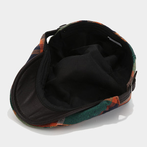 Venta al por mayor de gorra plana de algodón con logotipo personalizado para hombre Newsboy caza a cuadros hiedra sombreros personalizados hiedra sombreros - Product Image 6