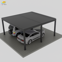 Pérgola Bioclimática para Estacionamiento de Autos, Techo de Aluminio Impermeable para Protección Solar, para Exteriores, Motorizada, para Autos, Pabellón, Gazebo