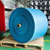 Rouleau de tissu tubulaire coloré tissé en raphia PP à prix bon marché avec logo requis pour les sacs Jumbo Fibc