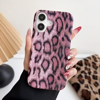 Nouvelle conception de Protection d'appareil photo personnalisée pour Iphone couverture de téléphone portable en cuir Pu léopard étui de téléphone de luxe