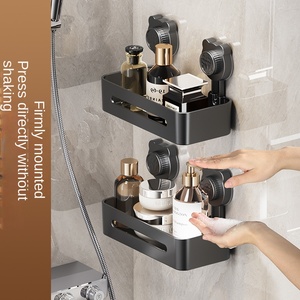 Étagère à ventouse MH-4 pour lavabo de salle de bain, support mural sans perçage, panier <span class=keywords><strong>suspendu</strong></span> à ventouse pour toilettes et lavabo - Product Image 1