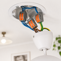 Connecteur rapide compact à levier pour fils conducteurs SZS-2604-2 2P Cuivre 250V pour éclairage LED, raccordement en ligne, connexion par poussée