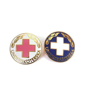 Nurse Badge Custom Metal Design Cross Hospital Doctor Nurse Pin Badge