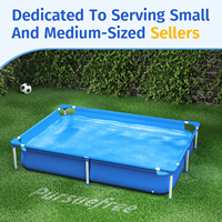 Piscine à cadre Pursuefree pour la maison et l'extérieur, piscine rectangulaire en maille épaissie, piscine de fête multi-personnes, piscine à cadre multi-tailles