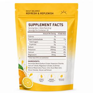 OEM <b>Bulk</b> Supply Hydrating Electrolyte Powder <b>Magnesium</b> Potassium Sodium Sports Recovery Supplement Sugar Free Immune Adult HALAL - Product Image 2