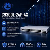 Offre Spéciale : Commutateur d'entreprise géré Cisco Catalyst C9300L-24P-4X 24 ports PoE+ 4x10G avec liaison montante fixe StackWise-320