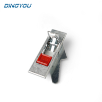 Serrure à poignée battante en alliage de zinc DINGYOU MS603-2 de haute qualité, galvanisée, à clé, pour armoire anti-incendie, porte en acier, utilisation extérieure, facile à installer