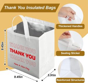 Kustom sekali pakai makanan tanpa tenunan Takeaway minuman panas dingin kemasan kopi termal Restoran mengambil tas untuk pengiriman cangkir - Product Image 2