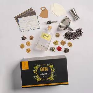 Kit de fabrication de gin DIY, gin <span class=keywords><strong>sans</strong></span> <span class=keywords><strong>alcool</strong></span>, garniture pour gin, kit de fabrication d'infusion de gin, entonnoir, doseur, pierre à whisky, accessoires de <span class=keywords><strong>bar</strong></span> en bois - Product Image 1