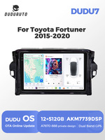 Mekede DUDUAUTO Car-play Auto Wifi 4G GPS Host pour Toyota Fortuner 2015-2020, compatible Dudu7, ADAS, DVR, caméra arrière, caméra 360°