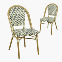 Chaise de restaurant en rotin PE de haute qualité pour terrasse, mobilier commercial, fourni par l'usine