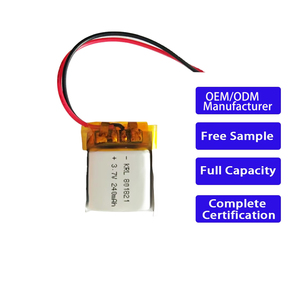 ชุดแบตเตอรี่ลิเธียมไอออน3.7V 240mAh 801821แบตเตอรี่แบบชาร์จไฟได้สำหรับออกกำลังกาย - Product Image 1