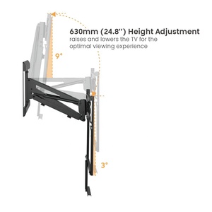 Suporte de TV Grande Ajustável em Altura para Lareira, Suporte de TV de Parede com Assistência de Molas, Compatível com TVs de 65 a 85 Polegadas - Product Image 3