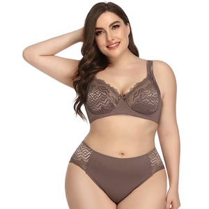 Nouveau Premium femmes broderie mince dentelle Satin volant plaine chaîne soutiens-gorge ensemble de sous-vêtements <span class=keywords><strong>Lingerie</strong></span> femmes grande taille soutien-gorge et culotte ensembles - Product Image 5