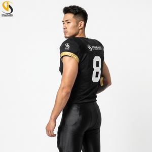 Ensemble d'uniformes de football américain personnalisés avec logo imprimé 2023, respirant, antibactérien, séchage rapide, anti-UV, vêtements de sport en polyester - Product Image 2