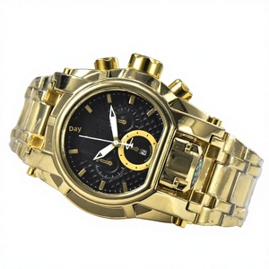 Montre sport à quartz pour homme 2026 avec grand cadran boussole, boîtier en alliage et bracelet en acier inoxydable - Product Image 1