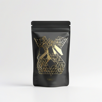 Bolsa de pie con barrera de PE EVOH para café, 340g, con cierre resellable, acabado aterciopelado mate, apta para contacto con alimentos (UE)
