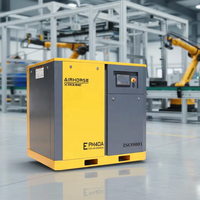Compresseur d'air à vis à aimant permanent à fréquence variable, refroidi par air, lubrifié, industriel général, 10HP 7.5kw, 8-16 bars